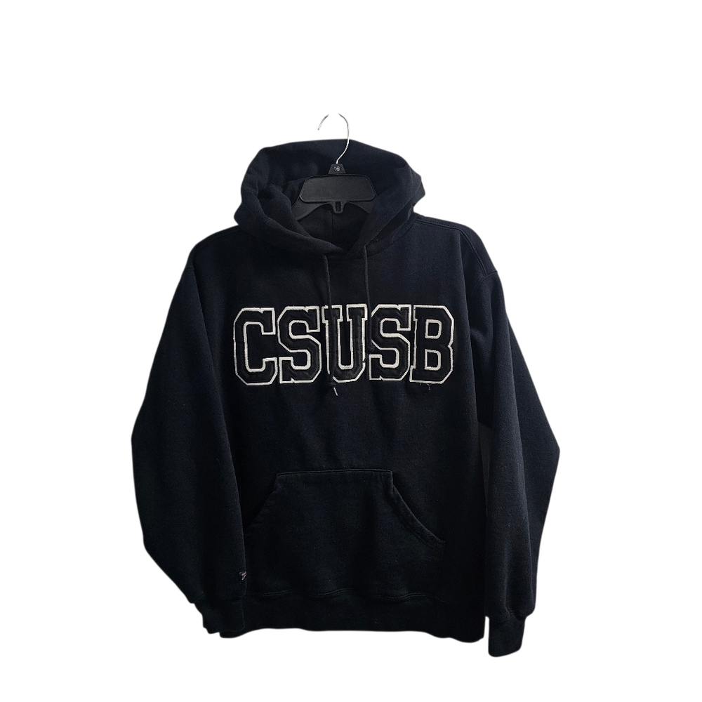 CSUSB Cal State University San Bernardino Black Pullover Hoodie Sweater Medium